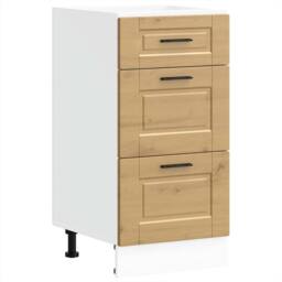 Berkfield Home Kitchen Base Cabinet Porto Artisan Oak Engineered Wood in Brown - thumbnail 2