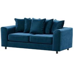 Furniture 786 Plush Velvet 3+2 Seater Sofa Set in Blue - thumbnail 2