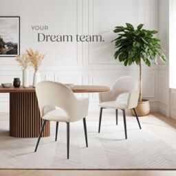 tectake Dining Chair Sasha Set Of 6 - Cream - Size: 6 Pack - thumbnail 9