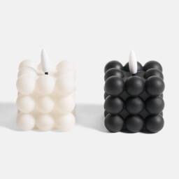 OHS Set of 2 Bubble Flameless LED Candles Decorative Lights Party Home - thumbnail 3