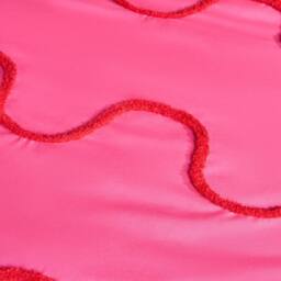 OHS Tufted Wave Bedding Set Modern Duvet Cover with Pillowcase in Bright Pink - Size: Single - thumbnail 4