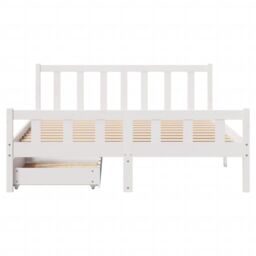Berkfield Home Bed Frame without Mattress White 160x200 cm Solid Wood Pine - thumbnail 4
