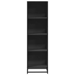 Berkfield Home Book Cabinet Black 40x35x139 cm Engineered Wood - Size: 40 x 35 x 139 cm - thumbnail 4