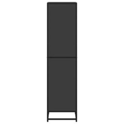 Berkfield Home Book Cabinet Black 40x35x139 cm Engineered Wood - Size: 40 x 35 x 139 cm - thumbnail 5