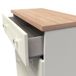 Ready Assembled 2 U Cambridge 4 Drawer Deep Chest (Ready Assembled) in Cream - thumbnail 6