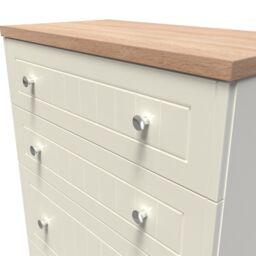 Ready Assembled 2 U Cambridge 4 Drawer Deep Chest (Ready Assembled) in Cream - thumbnail 5