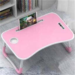 Havendro Pink Folding Laptop Bed Table Cup Holder Lap Standing Desk Tray - thumbnail 2