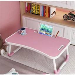 Havendro Pink Folding Laptop Bed Table Cup Holder Lap Standing Desk Tray - thumbnail 3