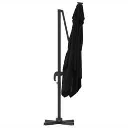 Berkfield Home Cantilever Roma Parasol Black 286x285x265 cm Aluminium - Size: 286 x 285 x 265 cm - thumbnail 7