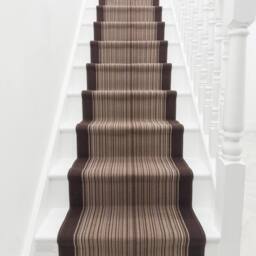 runrug Stair Runner Carpet - Durable, Non-Slip, 5.4mm - 'Carnaby' in Brown - Size: 66 cm x 660 cm - thumbnail 3