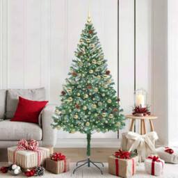 Berkfield Home Artificial Christmas Tree with Stand Green 180 cm PVC & Steel
