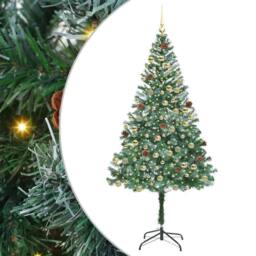 Berkfield Home Artificial Christmas Tree with Stand Green 180 cm PVC & Steel - thumbnail 2