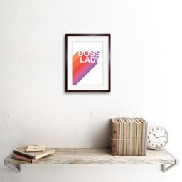 "Artery8 Wall Art Print Boss Lady Strong Woman Artwork Framed 9X7 Inch in Brown - Size: W7"" x H9""" - thumbnail 2