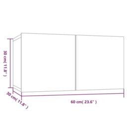 Berkfield Home Wall TV Cabinets 4 pcs Smoked Oak 60x30x30 cm Engineered Wood in Brown - Size: 60 x 30 x 30 cm - thumbnail 8