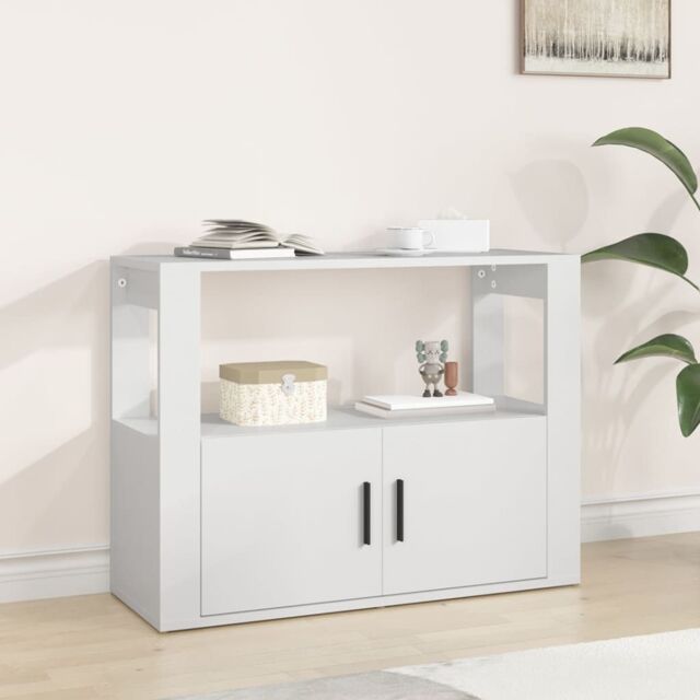 Berkfield Home Sideboard White 80x30x60 cm Engineered Wood - Size: 80 x 30 x 60 cm - image 1