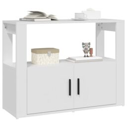 Berkfield Home Sideboard White 80x30x60 cm Engineered Wood - Size: 80 x 30 x 60 cm - thumbnail 4