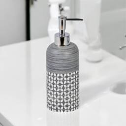 Showerdrape Ravello Bathroom Accessory Set - Soap Dispenser & Tumbler in Grey - thumbnail 2