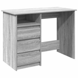 Berkfield Home Desk Grey Sonoma 102x50x75 cm Engineered Wood - Size: 102 x 50 x 75 cm - thumbnail 2