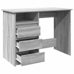 Berkfield Home Desk Grey Sonoma 102x50x75 cm Engineered Wood - Size: 102 x 50 x 75 cm - thumbnail 4