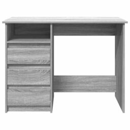 Berkfield Home Desk Grey Sonoma 102x50x75 cm Engineered Wood - Size: 102 x 50 x 75 cm - thumbnail 5