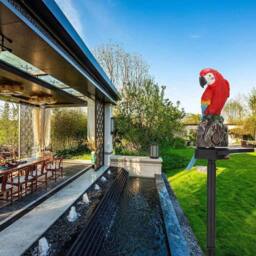 EONLION Red Parrot LED Solar Power Garden Light - Size: 100 cm
