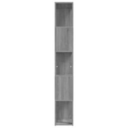 Berkfield Home Book Cabinet Grey Sonoma 45x24x160 cm Engineered Wood - Size: 45 x 24 x 160 cm - thumbnail 6