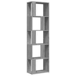 Berkfield Home Book Cabinet Grey Sonoma 45x24x160 cm Engineered Wood - Size: 45 x 24 x 160 cm - thumbnail 1