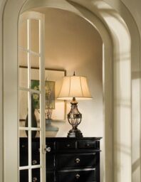 Netlighting Augustine 1 Light Table Lamp Antique Brown E27 - thumbnail 2