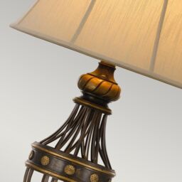 Netlighting Augustine 1 Light Table Lamp Antique Brown E27 - thumbnail 4
