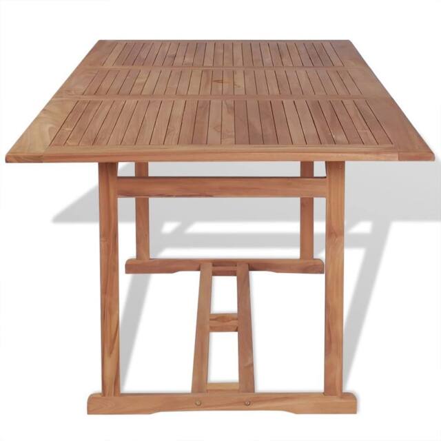 Berkfield Home Garden Table 180x90x75 cm Solid Teak Wood in Brown - Size: 180 x 90 x 75 cm - image 1