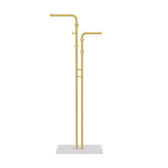 KORVIXA Freestanding Entry Clothes Bags Stand in Gold - Size: 900mm - image 1