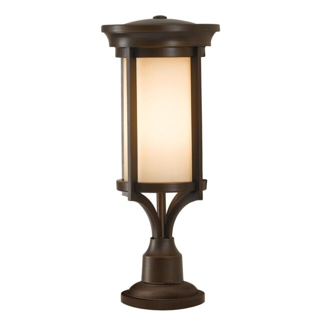 Loops Outdoor IP44 1 Bulb Wall Ground Pedestal Heritage Bronze LED E27 60W