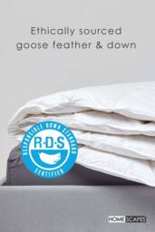 Homescapes Goose Feather & Down 2.5 Tog Summer Duvet in White - Size: Single - thumbnail 2