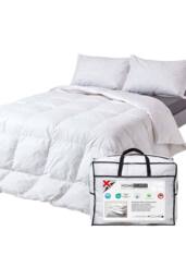 Homescapes Goose Feather & Down 2.5 Tog Summer Duvet in White - Size: Single - thumbnail 1
