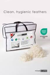 Homescapes Goose Feather & Down 2.5 Tog Summer Duvet in White - Size: Single - thumbnail 3
