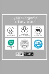 Homescapes Goose Feather & Down 2.5 Tog Summer Duvet in White - Size: Single - thumbnail 7