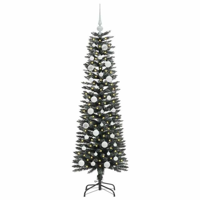 Berkfield Home Elegant Artificial Christmas Tree with 150 LEDs Green 43 x 43 x 150 cm - image 1