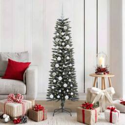 Berkfield Home Elegant Artificial Christmas Tree with 150 LEDs Green 43 x 43 x 150 cm - thumbnail 2