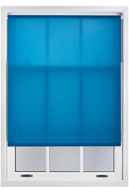 Furnished Teal Daylight Roller Blinds - Trimmable Window Shade - Size: 55 cm width x 210 cm drop - image 1