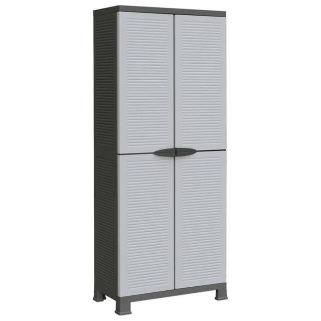 Berkfield Home Plastic Cabinet 68x39x171.5 cm in Grey - image 1