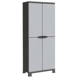Berkfield Home Plastic Cabinet 68x39x171.5 cm in Grey