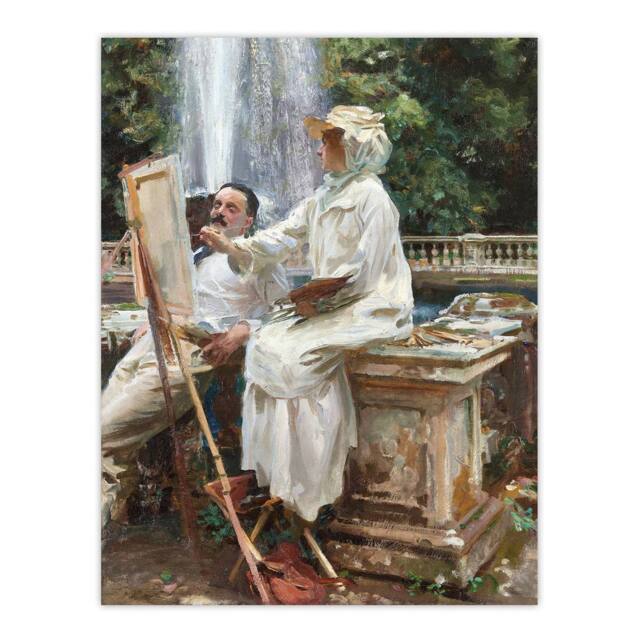 "Artery8 The Fountain Villa Torlonia Sargent Wall Art Poster Print - Size: W24"" x H32""" - image 1