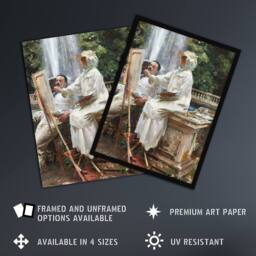 "Artery8 The Fountain Villa Torlonia Sargent Wall Art Poster Print - Size: W24"" x H32""" - thumbnail 2