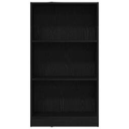 Berkfield Home Decorative Bookcase Black Oak 60x24x109 cm Engineered Wood - Size: 60 x 24 x 109 cm - thumbnail 5