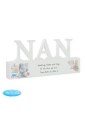 Personalised Memento Company Women's Personalised Me To You Wooden Nan Ornament in White