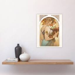 "Artery8 Woman With Fruit Art Nouveau France Vintage Wall Art Print Mucha - Size: W24"" x H32""" - thumbnail 4