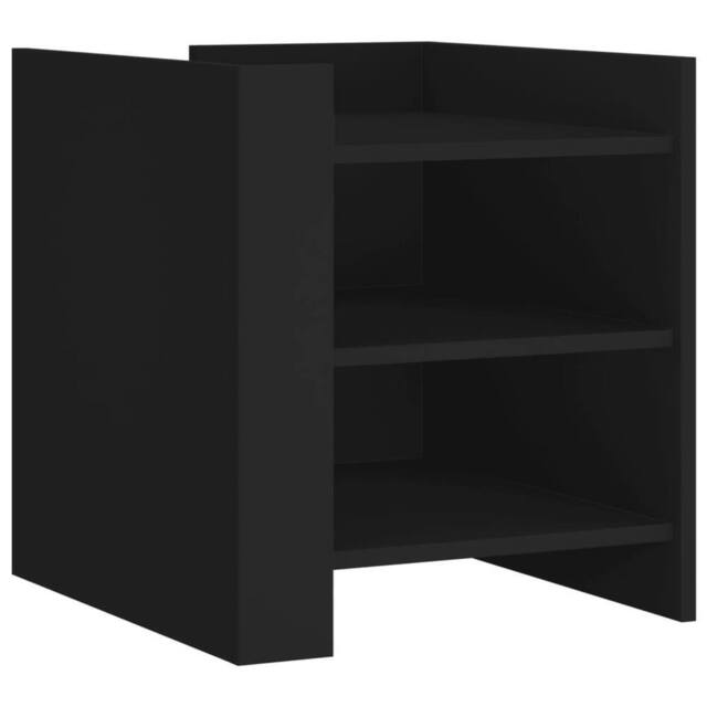 Berkfield Home Bedside Cabinet Black 45x50x50 cm Engineered Wood - Size: 45 x 50 x 50 cm - image 1
