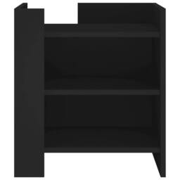 Berkfield Home Bedside Cabinet Black 45x50x50 cm Engineered Wood - Size: 45 x 50 x 50 cm - thumbnail 4