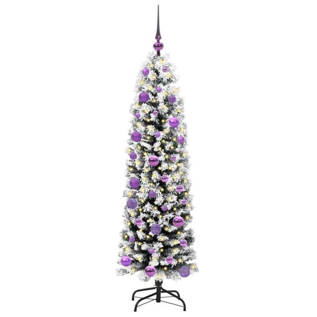 Berkfield Home Stunning Artificial Christmas Tree with 150 LEDs with Stand Green - image 1