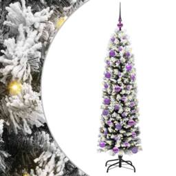 Berkfield Home Stunning Artificial Christmas Tree with 150 LEDs with Stand Green - thumbnail 3